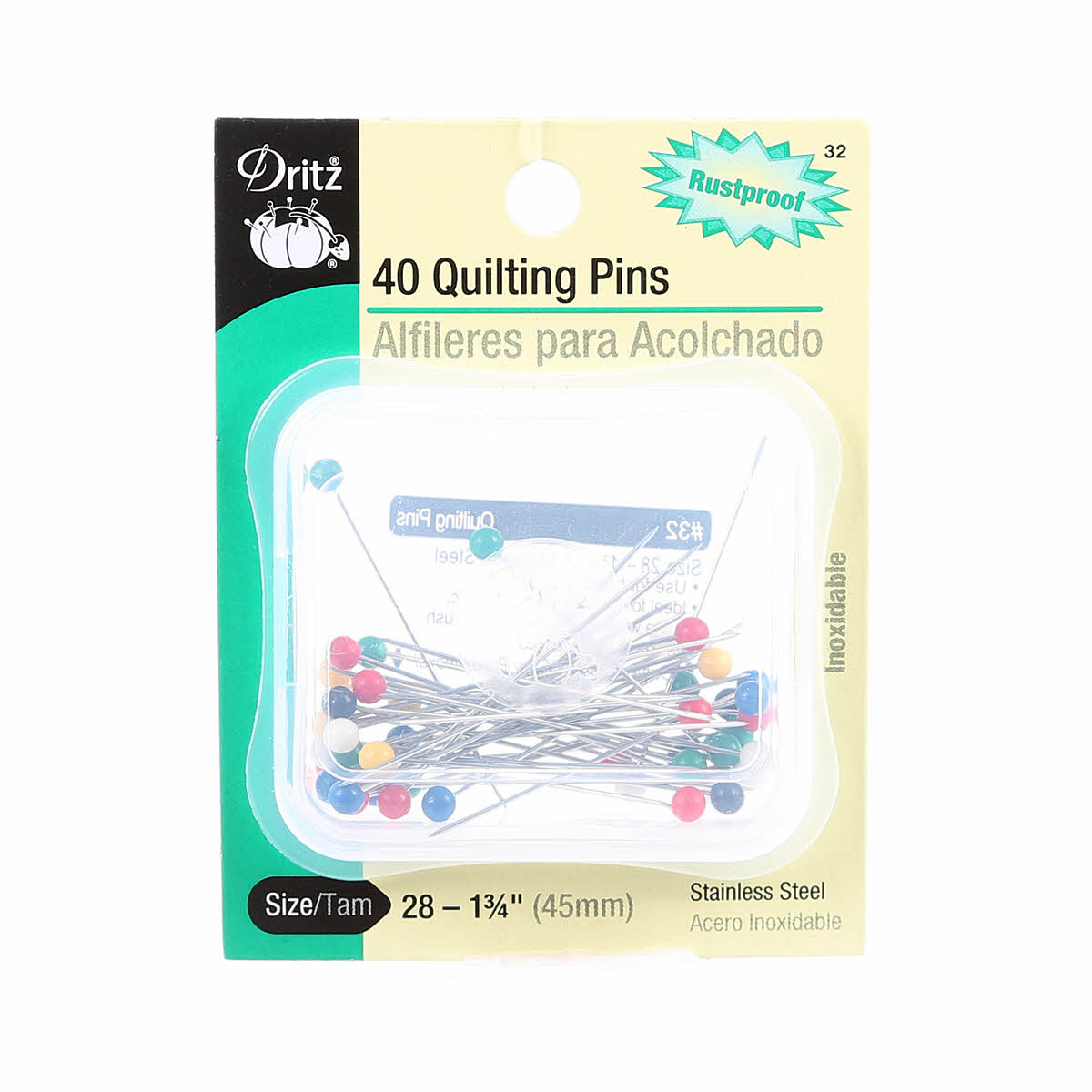 Quilting Pin Size 28 1 3/4in 40ct