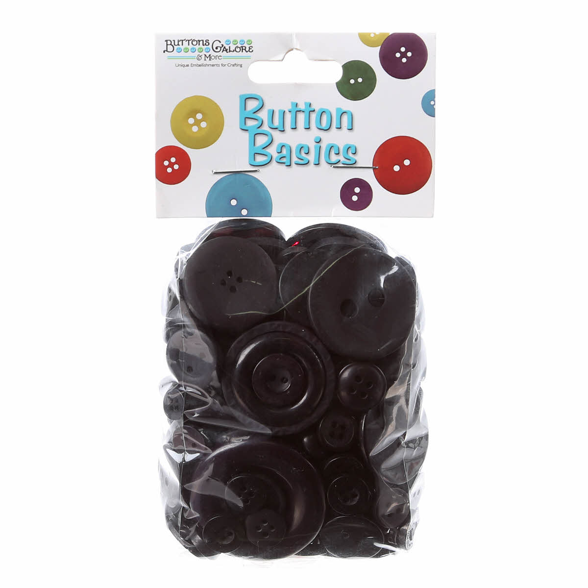 Button Candy Bag Black Licorice 5oz Assorted Sizes