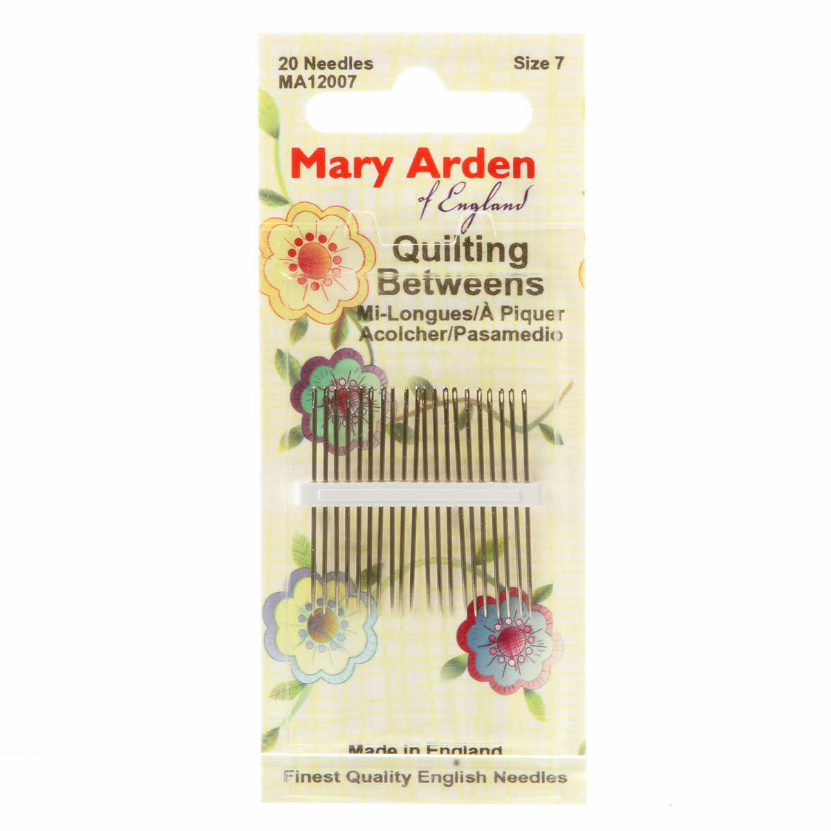 Mary Arden Between / Quilting Needles Size 7 20ct